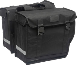 New Looxs Basic Canvas Hybride Dubbele Fietstas - 46,5 liter - Zwart