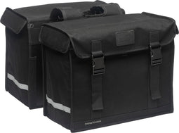New Looxs Basic Canvasbag Camping - Dubbele Fietstas - Geschikt voor Elektrische Fietsen - Canvas Boodschappentas - 66 Liter - Zwart