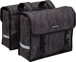 New Looxs Fiori Alma - Dubbele Fietstas - Geschikt voor elke Bagagedrager - Ook voor Elektrische Fietsen - 30 L - Zwart