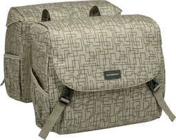 New Looxs Ivy Mondi Joy Dubbele Fietstas - 38 liter - Walnoot Ivy Grijs/Groen