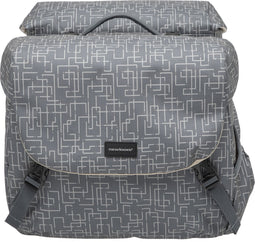 New Looxs Ivy Mondi Joy Dubbele Fietstas Racktime - 38 liter - Grijs