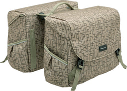 New Looxs Ivy Mondi Joy Dubbele Fietstas Racktime - 38 liter - Walnoot Ivy grijs groen