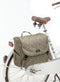 New Looxs Ivy Mondi Joy Single Enkele Fietstas - Afneembaar - 18,5 liter - Walnoot Ivy Grijs/Groen