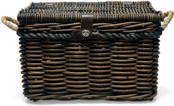New Looxs Melbourne Large - Rotan Fietsmand met Deksel - Handgemaakt - Voorop - 45 Liter - Bruin
