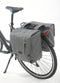 New Looxs Nova Double - Dubbele Fietstas - Geschikt voor Elektrische Fietsen - Voor MIK Bagagedrager - Afneembare Fietstas met Modern Design - 32 Liter - Grijs