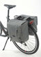 New Looxs Nova Double - Dubbele Fietstas - Geschikt voor Elektrische Fietsen - Voor MIK Bagagedrager - Afneembare Fietstas met Modern Design - 32 Liter - Grijs