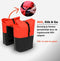 New Looxs Nyborg Double - Dubbele Fietstas - Geschikt voor Electrische Fietsen - Ingebouwde MIK Adapter - 34 Liter - Zwart & Rood