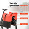 New Looxs Nyborg Double - Dubbele Fietstas - Geschikt voor Electrische Fietsen - Waterdicht Polyester - 34 Liter - Zwart & Rood
