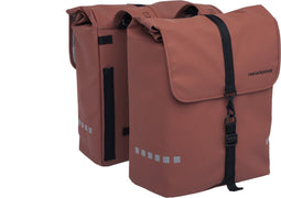 New Looxs Odense Double - Dubbele Fietstas - Geschikt voor Electrische Fietsen - Waterdicht Polyester - 39 Liter - Roestbruin