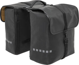 New Looxs Odense Double - Dubbele Fietstas - Geschikt voor Elektrische Fietsen - Afneembare Fietstas voor MIK Bagagedrager - Waterafstotend Polyester - 39 Liter - Zwart
