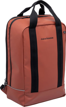 New Looxs Odense Nevada Backpack - Fietsrugzak - Rugzak met Laptop Compartiment - Fietstas van Waterafstotend Polyester - 17 inch laptopvak – Rust