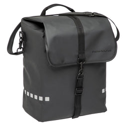 New Looxs Odense Single - Enkele Fietstas - Waterdicht Polyester - Afneembare Fietstas Enkel - Geschikt voor Elektrische Fietsen - 17,5 liter - Zwart