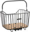 New Looxs Palermo Afneembare Fietsmand Bagagedrager Racktime - Aluminium - Houten bodem - Met zacht handvat - 24 Liter - Zwart