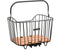 New Looxs Palermo Afneembare Fietsmand Bagagedrager Racktime - Aluminium - Houten bodem - Met zacht handvat - 24 Liter - Zwart