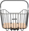 New Looxs Palermo Afneembare Fietsmand Bagagedrager Racktime - Aluminium - Houten bodem - Met zacht handvat - 24 Liter - Zwart