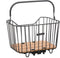 New Looxs Palermo Afneembare Fietsmand Bagagedrager Racktime - Aluminium - Houten bodem - Met zacht handvat - 24 Liter - Zwart