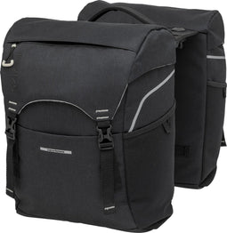 New Looxs Sports Double - Dubbele Fietstas - Ingebouwde Racktime Adapter - Afneembare Fietstas van Waterdicht Polyester - 32 Liter - Zwart