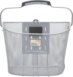 New Looxs Toscane SmartLock Afneembare Fietsmand Stuur - 19 liter - Staal - Zilver