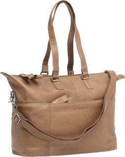 New Looxs Verla Fietstas Laptoptas - 15 inch Laptopvak - Leer - 21 liter - Cognac