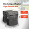 New Looxs Vigo Double - Dubbele Fietstas - Geschikt voor Electrische Fietsen - Ingebouwde MIK adapter - Afneembare Fietstas met Modern Design - 37 Liter - Grijs