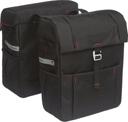 New Looxs Vigo Double - Dubbele Fietstas - Geschikt voor Elektrische Fietsen - Fietstas met Modern Design - 37 Liter - Zwart