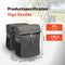 New Looxs Vigo Double - Dubbele Fietstas - Geschikt voor Elektrische Fietsen - Waterdicht Polyester en Modern Design - 37 Liter - Grijs