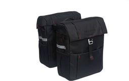 New Looxs Vigo Double - Dubbele Fietstas - Ingebouwde Racktime Adapter - Afneembare Fietstas met Modern Design - 37 Liter - Zwart
