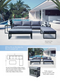 New Moon 5-Delige Loungeset - Aluminium Frame - Charcoal Grey