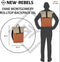 New Rebels Fane Montgomery Oranje 15L Rolltop Rugzak Waterafstotend Laptop 15.6