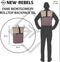 New Rebels Fane Montgomery Oudpaars 15L Rolltop Rugzak Waterafstotend Laptop 15.6