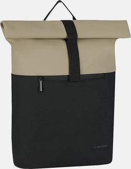 New Rebels Fane Montgomery Zwart 15L Rolltop Rugzak Waterafstotend Laptop 15.6