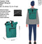 New Rebels Laptoprugzak Mart - Turqoise - Petrol