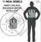 New Rebels Mart Chicago Salie Groen 9L Rugtas Waterafstotend Laptop 13