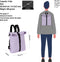 New Rebels Mart Los Angeles Lila 7L Rugtas Rolltop Waterafstotend
