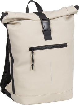 New Rebels Mart New York Beige 21L Rugtas Rolltop Waterafstotend Laptop 15.6