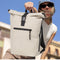 New Rebels Mart New York Beige 21L Rugtas Rolltop Waterafstotend Laptop 15.6