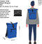 New Rebels Mart New York Kobaltblauw 21L Rugtas Rolltop Waterafstotend Laptop 15.6