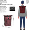 New Rebels Mart New York Metallic Burgundy 21L Rugtas Waterafstotend Laptop 15.6