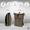 New Rebels Mart New York Olijf Groen 21L Rugtas Rolltop Waterafstotend Laptop 15.6