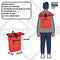 New Rebels Mart New York Rood 21L Rugtas Rolltop Waterafstotend Laptop 15.6