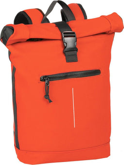 New Rebels Mart New York Rusty Red 21L Rugtas Rolltop Waterafstotend Laptop 15.6