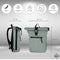 New Rebels - Mart New York Salie Groen 21L Rugtas Rolltop Waterafstotend - Laptop 15.6