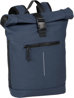 New Rebels Mart Waterafstotende Rolltop Laptop Rugzak - 15,6 inch - Donkerblauw