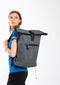 New Rebels Mart Waterafstotende Rolltop Laptop Rugzak - 15,6 inch - Donkerblauw