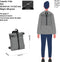 New Rebels Mart Waterafstotende Rolltop Rugzak - Medium - Antraciet