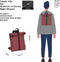 New Rebels Mart Waterafstotende Rolltop Rugzak - Medium - Bordeaux Rood