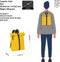 New Rebels Mart Waterafstotende Rolltop Rugzak - Medium - Geel