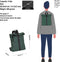 New Rebels Mart Waterafstotende Rolltop Rugzak - Medium - Groen