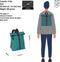 New Rebels Mart Waterafstotende Rolltop Rugzak - Medium - Petrol