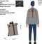 New Rebels Mart Waterafstotende Rolltop Rugzak - Medium - Taupe